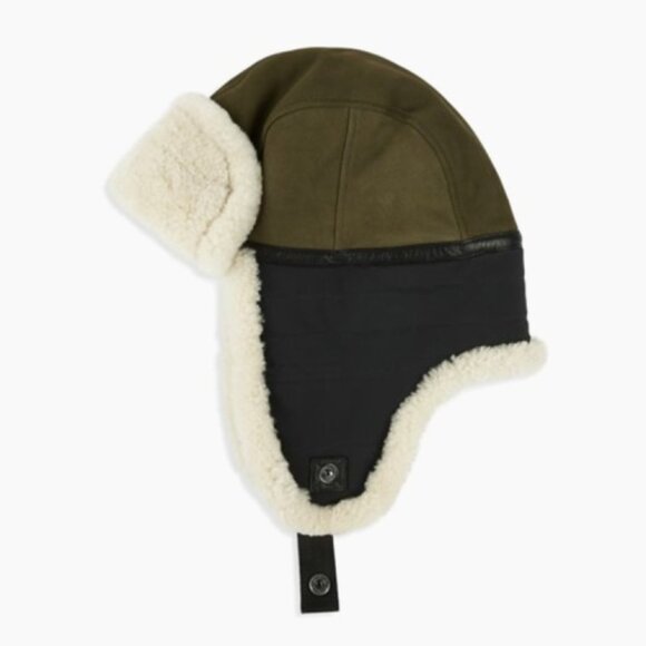 NWT - UGG Men's Mixed Media Trapper Hat - Khaki❄️ - Picture 2 of 7